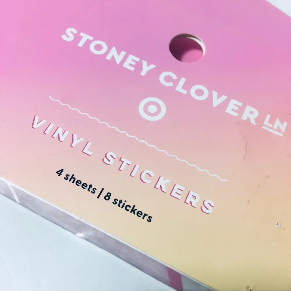Stoney Clover Lane x Target Heart + Smiley Face Vinyl Stickers - 2 Pack
